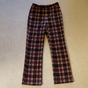 Nordstrom BP Black and Red Plaid Cotton Pull On Pants